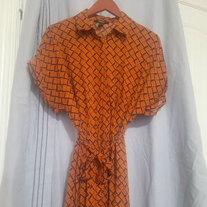 Button-down Shirt Mini Dress